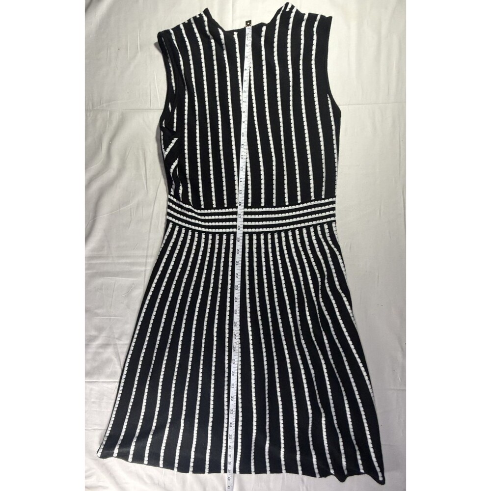 Calvin Klein Women's Black White Striped Fit and Flare Dress Size XL - Picture 7 of 7